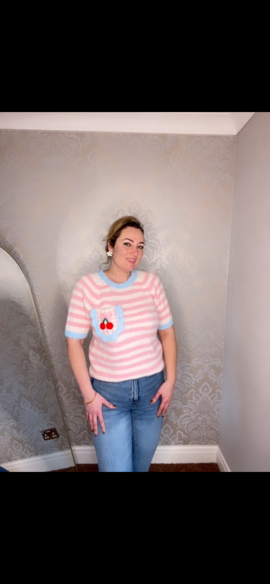 Cherry soft knit jumper