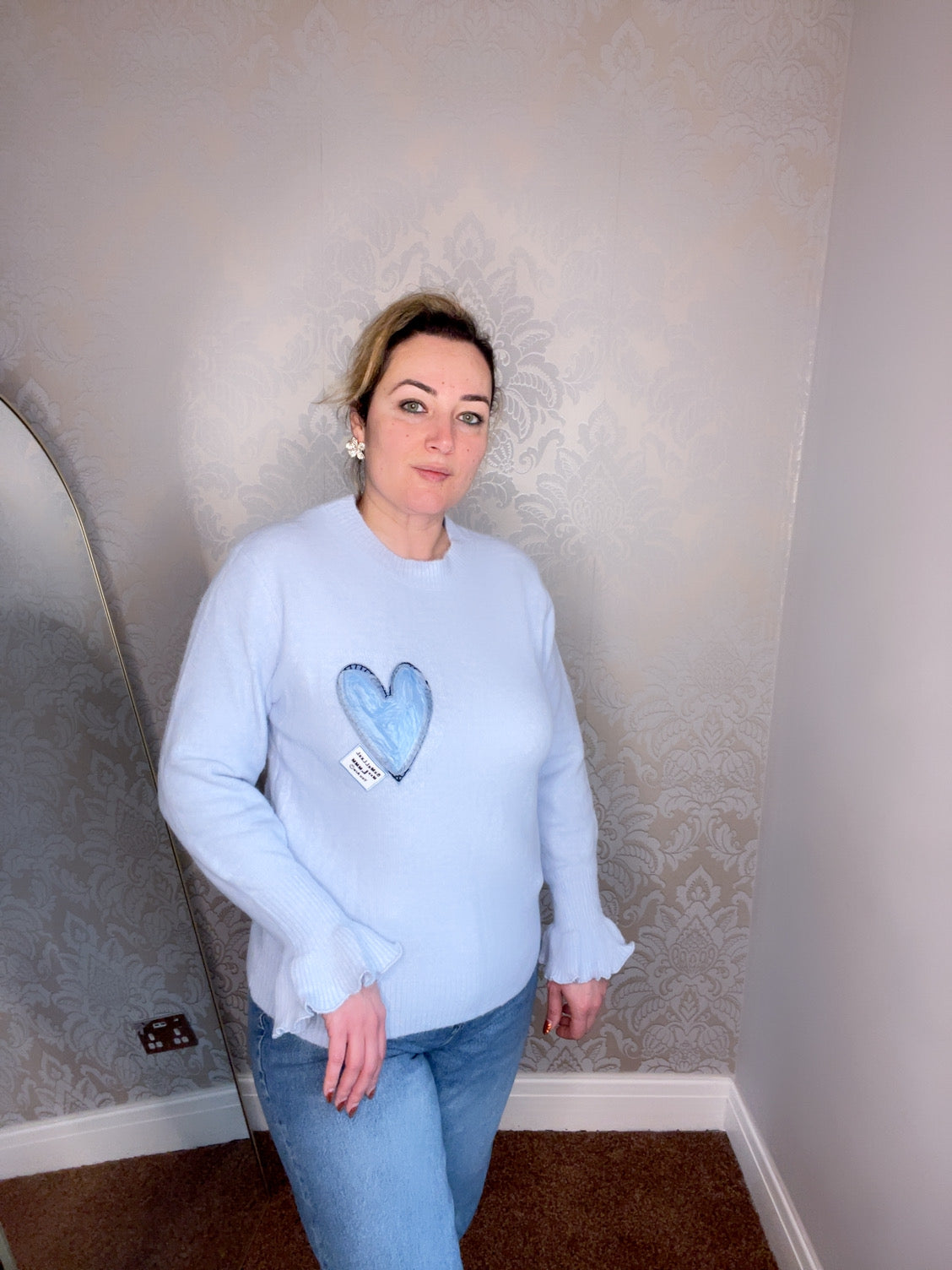 Soft knitted heart jumper