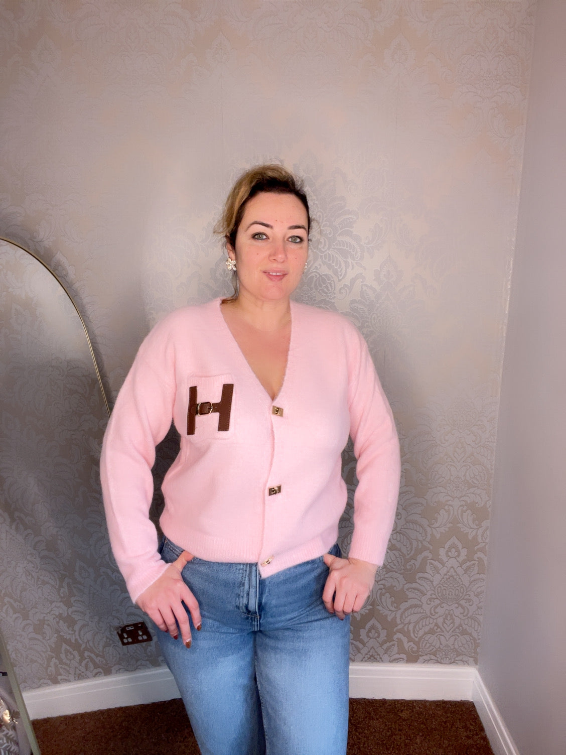 H pocket cardigan