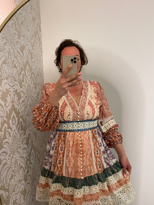 Button skater dress
